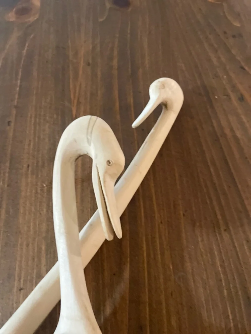 Hand-Carved Wooden duck Ladles - Set of 2 - Light Natural Wood